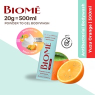 BIOME Powder-to-Gel Bodywash Soap 20g - 500ML - Sabun Mandian | Biodegradable • Skin-Friendly