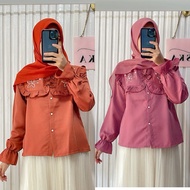 ASKA.ID - KOREAN FRILL PEARL TOP