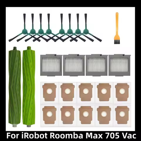 For iRobot Roomba Max 705 Vac / Roomba Plus 504 Vac Robot Vacuum Spare Parts Main Side Brushes Filte