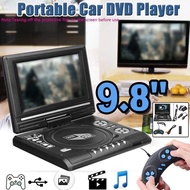 9.8นิ้ว/7.8นิ้วไวด์สกรีน16:9 270 ° หมุนได้หน้าจอ LCD ที่บ้านเครื่องเล่นทีวี DVD สำหรับรถยนต์แบบ VCD แบบพกพาที่มีฟังก์ชั่นการเล่น MP3แบบ EU Plus 220V