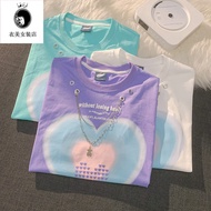 新款潮 爆款 韓版 寬松上衣女 不起球 短袖t恤女 2025新款潮爆款韩版宽松设计感学生ins潮 100% No Pilling Short-Sleeved T-Shirt Women 2025 Ne