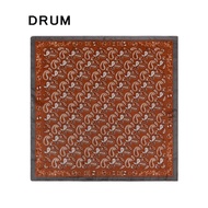 Printed Details Satin Bandana/Scarf - Brown