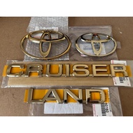 Original Land Cruiser 100 Series LC100 Logo Emblem Nameplate Gold UZJ100