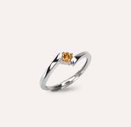 AND 錳鋁榴石 橘色 圓形 3mm  戒指 蛻變系列 Interlace 天然寶石