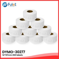 Dymo 30277 Compatible 2-up File Folder Labels 9/16" X 3-7/16" 10 rolls