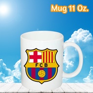 Barcelona Glass Mug Size 11 oz Genuine Grade A Ceramic Collectible Club Coffee Cup Beer