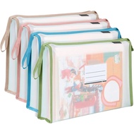 4 Peket Plastik Sampul A4 dengan Penutup Klik, Sampul Dokumen Peket Sampul dengan Rancang Pengunci d