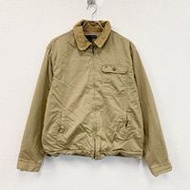 二手 TOMMY TOMMY HILFIGER寬鬆上衣/吊帶衫，燈芯絨領，駝色，M 碼