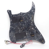 Guitar Prewired Loaded Pickguard Set EMG HH Humbucker Active Pickup Black for Fender