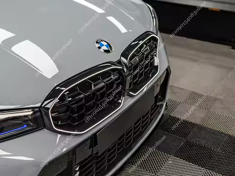 Front Grille For BMW 3 Series G20 G21 318i 320i 330i 330d 2023 2024 2025 Gloss Black Center Hood LED