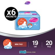 (P79) Intimate Mini Pad Wing 190mm (20's) x 6 Packets - [FREE INTIMATE BAG]