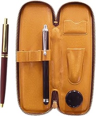 2 Pack Retractable Compact Pen Case Stylus Pen and AP300 40s Reproduction Retractable Metal Clip Bal