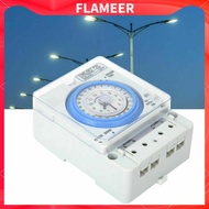 [FlameerMY] 1 Set Din Rail 24H Chronometry Timer Mechanical Switch Industrial Analogue Timer