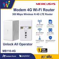 TP-Link | Mercusys MB110-4G | 4G LTE Router | 300 Mbps Wireless N Modem | Sim Card | All Operators
