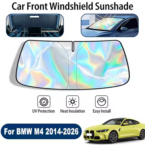 Car Windshield Sun Shade UV Reflective Sun Visor Protection Cover For BMW M4 F82 F83 G82 G83 2014-20