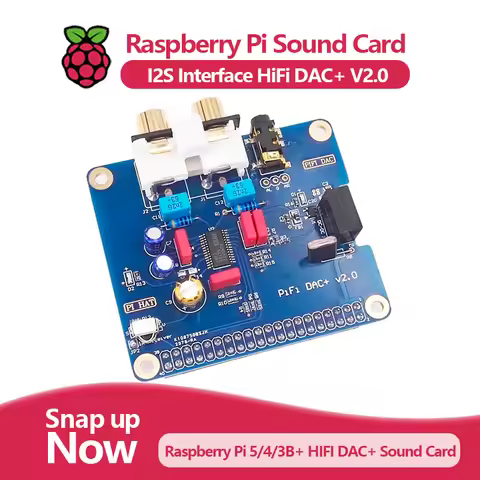 Raspberry Pi 5/4/3B+ HIFI DAC+ Sound Card I2S Interface PiFi DAC+ V2.0
