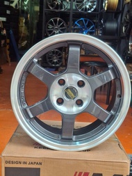 全新貨 15吋t37款 灰色窩邊銀15x6.5J 4X100 ET38 合金輪圈 適合日本車安裝 一套價格$2800 支持本地消費連呔購買有優惠 歡迎查詢
