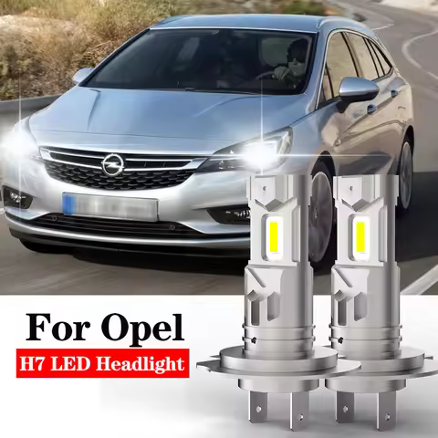 BMTxms 2Pcs H7 LED Headlight H18 Bulb CANBUS High Low Beam Car Light Lamp For Opel Astra j h g Vectr