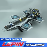 Lepin 07043 Super Heroes The Shield Helicarrier Model Building Kits Blocks Bricks Toys Compatible 76