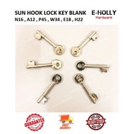 EHOLLY Mortise Key for Grill Door Lock Sun Hook Lock Metal Door Kunci Pintu Grill Besi / [ N16 W34 A