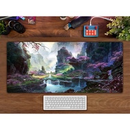 Oriental Landscape Desk Pad(3 Patterns), Mouse Pad XXL,Desk Mat,Cute Desk Decoration,Office Desktop Mat Pad,Keyboard Laptop Computer Mat