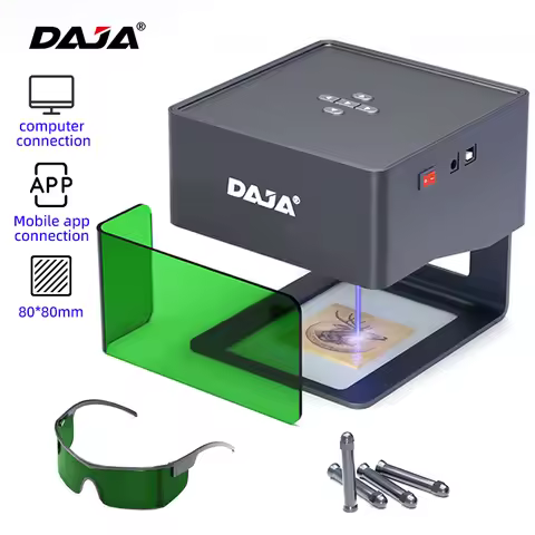 DAJA DJ6 Mini Portable Laser Engraver Diy Bluetooth Machine Painted Dog Tag Paper Leather Wood Plast