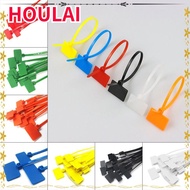 HOULAI 100pcs Cable Tag Easy Mark Tag Labels Markers Mesh Wire Marker Colorful Tag