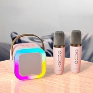 Mini Karaoke Wireless Audio Speaker Bluetooth Microphone Portable Home KTV Karaoke Machine RGB