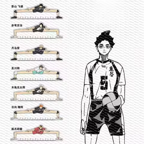 Haikyuu!! long-legged straight ruler Hinata Shoyo and Oikawa Tooru abstract manga merchandise 2D sta