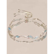 gelang bracelet for woman Ocean Heart Bracelet Girls 2025 New Style Hot-selling Light Luxury Niche E