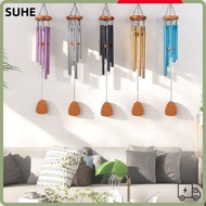 SUHE Metal Tubes Windchime, Aluminum Zen Atmosphere Aluminum Wind Chimes,  Large 6 Rods Pendant Wind