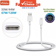USB To Type C 5/6A Super Fast Charge Cable For Vivo 33W/44W Charger V23E/23/21/20/19/17 X50 5G S1PRO