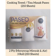 Cooking Towel/Paseo Roll Cooking Tissue (3 Rolls/210 Sheets)