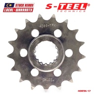 S-TEEL Front Spocket 525 - 17T / Motorcycle for APRILIA CAPONORD 1200 / RALLY