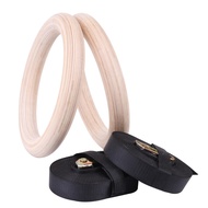 ยิมนาสติกแหวนโ Wood Gymnastic Rings Olympic Rings 1pair Premium Heavy Duty Cross Training Wood Gymna