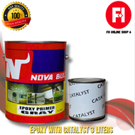 Epoxy Primer Gray with Catalyst 1 Gallon(3 Litters) NOVA BULL High Quality Primer 100% High QUALITY 