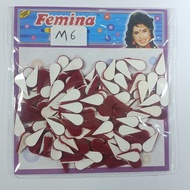 Femina Velvet Tilak Bindi Maroon Size 6 - 1.2/0.6