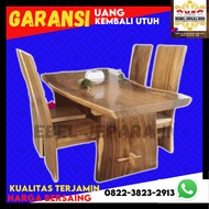 Meja makan kayu trembesi meh suar minimalis bulat ukiran asli jepara asli set 4 6 8 kursi 4 6 8 prom