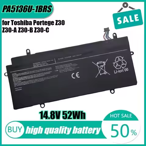14.8V 52Wh PA5136U-1BRS Laptop Battery for Toshiba Portege Z30 Z30-A Z30-B Z30-C Z30-A1301
