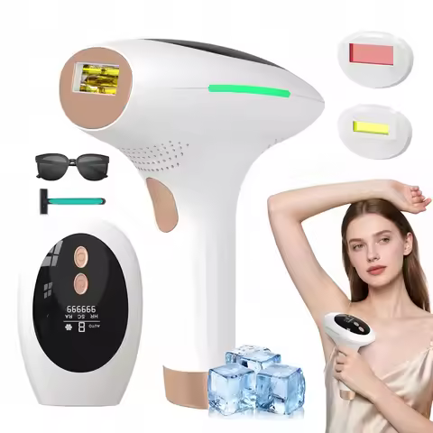 IPL Laser Hair Removal with Ice Cooling Care Function for Women and Men, 3-in-1 Functions HR/SC/RA, 