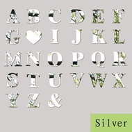 10cm 26 Letters Silver Mirror Wall Sticker Acrylic Mirrored decorative Stickers Wall Decals DIY Mirr