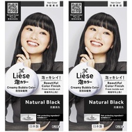 (BUNDLE OF 2) LIESE DESIGN SERIES CREAMY BUBBLE HAIR COLOR NATURAL BLACK - BEAUTY LANGUAGE