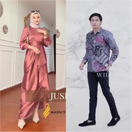 Jusi Dress Couple Bridesmaid Mewah Satin Velvet Polos Outfit Kondangan Baju Pasangan Tunangan Lamara