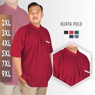 Men's jumbo koko kurta polo shirt pique material adult size xxl xxxl xxxxl 5xl 7xl 9xl
