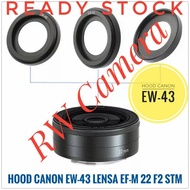 Lens Hood EW-43 Lens Canon EF-M 22mm F2 EOSM EFM 22 mm EW43 Fujifilm 35mm 23mm F2