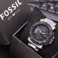 FOSSIL Jam Tangan Pria Rantai Stainless Steel Jam Tangan Pria Tanggal Aktif Terbaru Jam Tangan Pria original