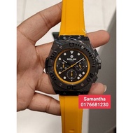 Berlink Chronograph Black Dial Yellow Strap Quartz Men's Watch BK5008-G04