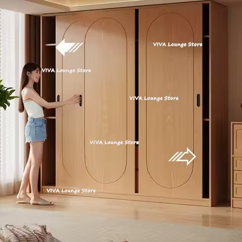 Sliding Door Wooden Wardrobe Durable Sleek Construction Finish Solid Wardrobes Durable Build Home Fu