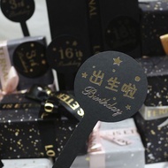 0604 03 Birthday Card Year Old Number Card 1 to 20 Years Old 25 Gift Box Packaging Sticker Number Pl