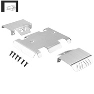 Stainless Steel Chassis Armor Axle Protector Skid Plate for  EX86190 EX 86190 LC76 1/10 RC Crawler C